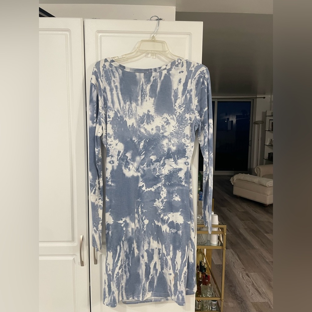 Tie dyed long sleeve dress